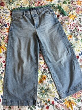 GAP Light Blue Cropped Wide-Leg Jeans